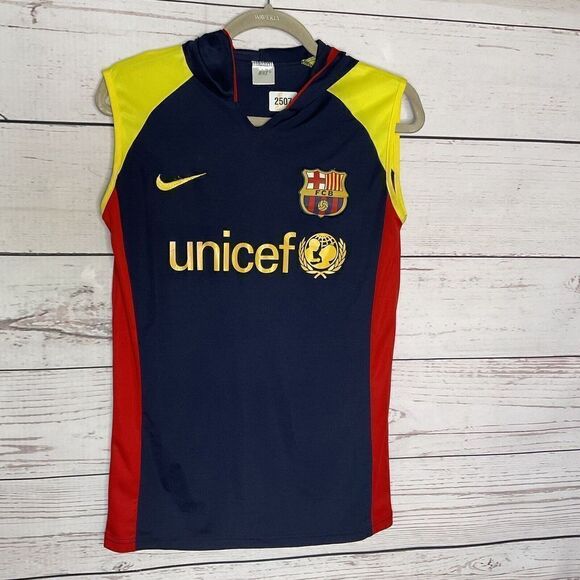 Nike Team FCB Barcelona Unicef Soccer Jersey Hooded Kids Size 2XL* - Picture 1 of 12
